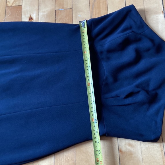 Theia Dark Navy Blue Halter Siren Full Length Maxi Gown Bridesmaid Event Dress - Picture 10 of 14